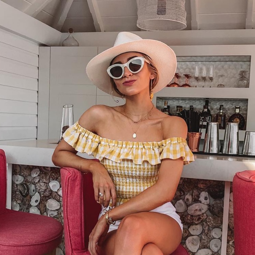 Ganni White Cat Eye Sunglasses